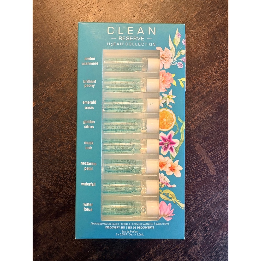 Clean Reserve H2EAU Collection Discovery Set 8 Piece Fragrance Sampler 1.5ml EDP